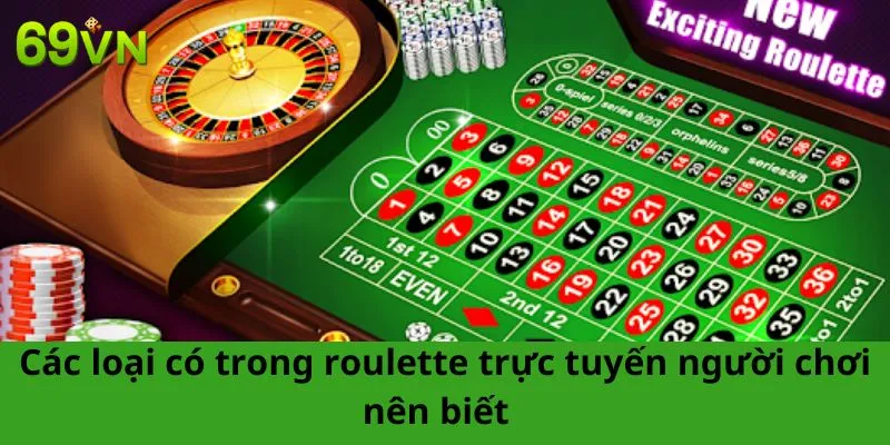 Các loại có trong Roulette trực tuyến người chơi nên biết